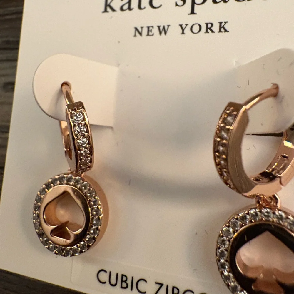 NEW Kate Spade rose gold earrings